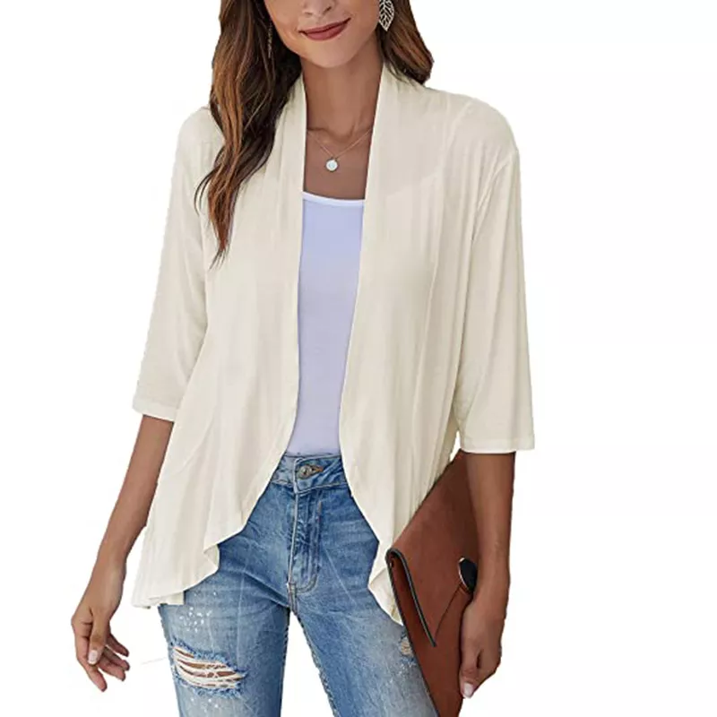 WOMENS CASUAL LIGHTWEIGHT OPEN FRONT CARDIGANS