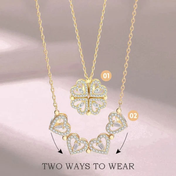 Lucky Heart Sterling Necklace And SIX ROSES