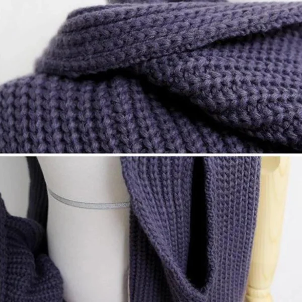 Trendy Knitted Sweater Scarf With Sleeves
