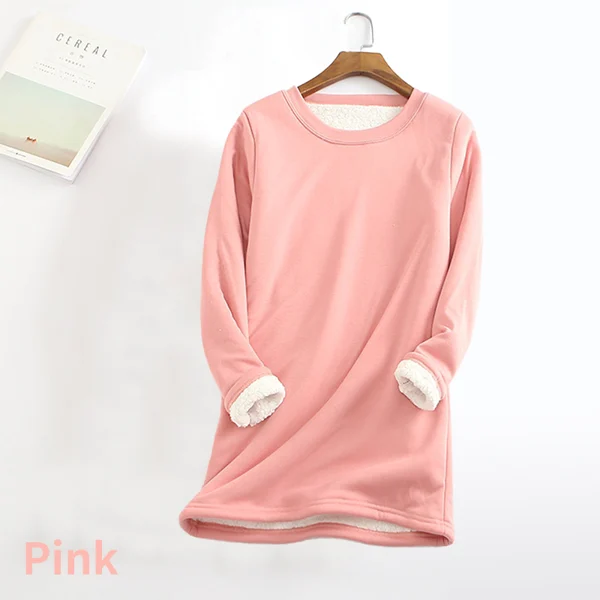Womens NEW Casual Cotton Round Neck Solid Sweatshirt