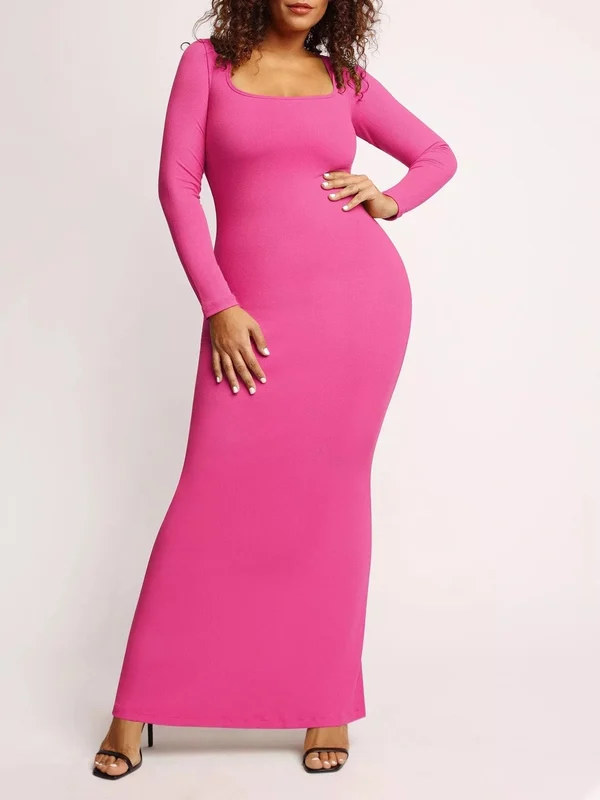 BUILT IN SHAPEWEAR MODAL SOFT LOUNGE DRESSES