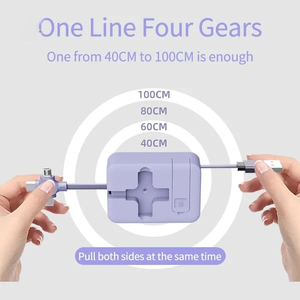 3 in 1 Rechargeable USB Fast Charging Cable  Mobile Stand