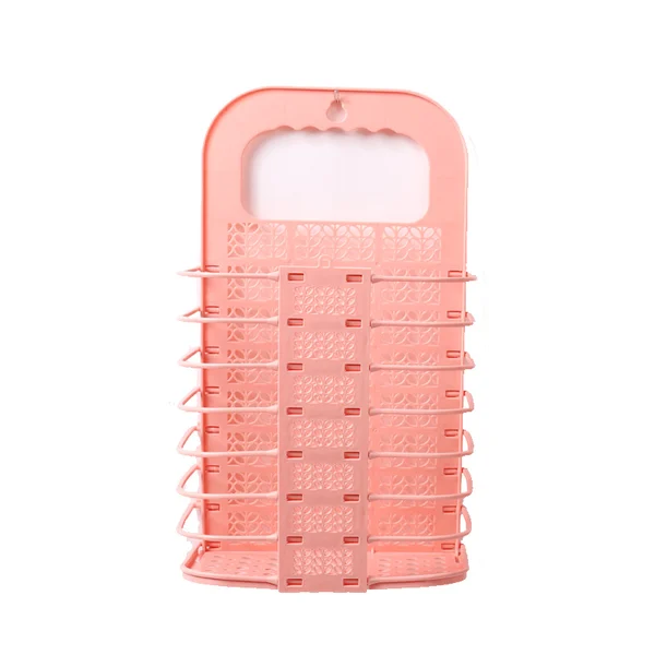 Folding wall mounted non perforated storage baskets
