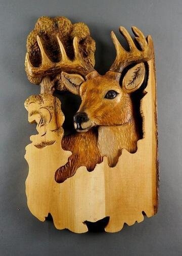 Animal Carving Handcraft Wall Hanging