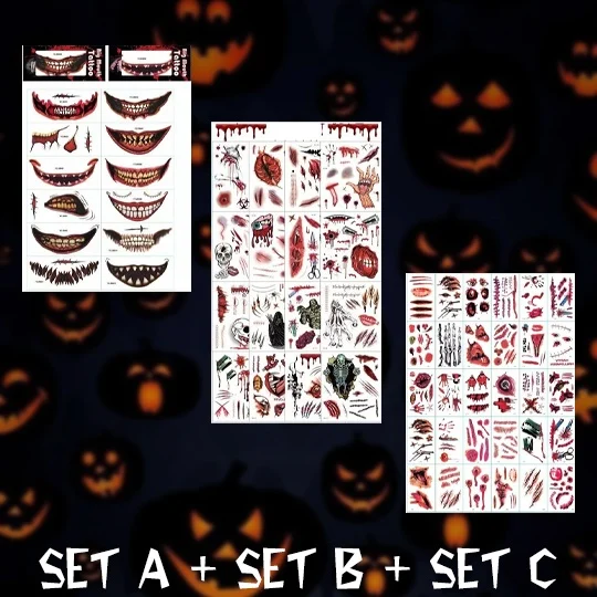 Halloween Prank Makeup Temporary Tattoo
