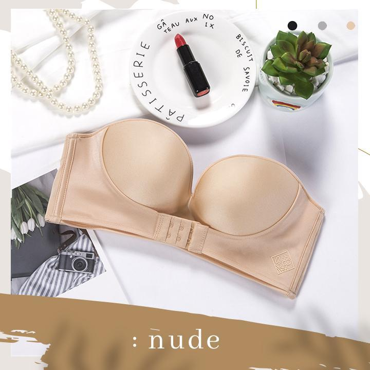 FRONT BUCKLE STRAPLESS ULTRA LIFT BRA