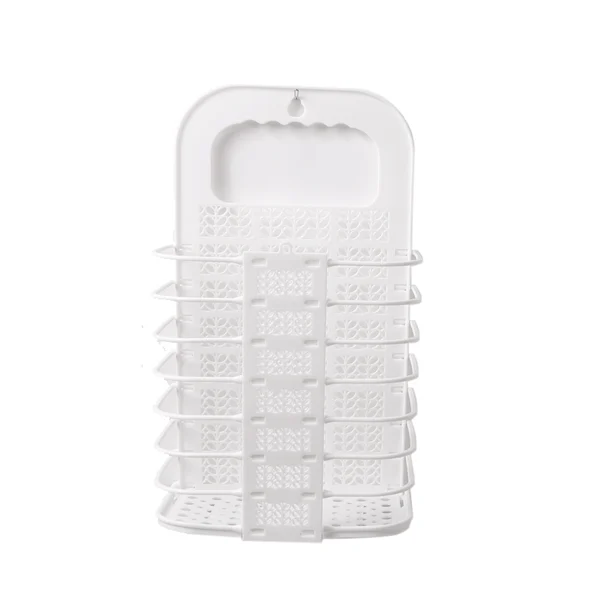 Folding wall mounted non perforated storage baskets
