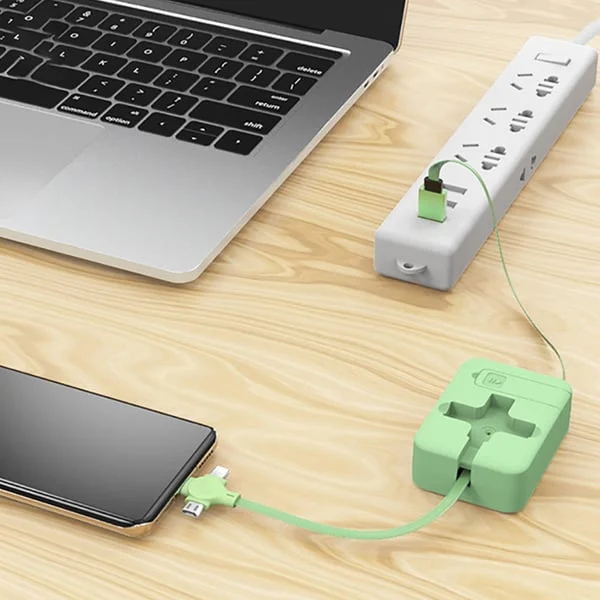 3 in 1 Rechargeable USB Fast Charging Cable  Mobile Stand