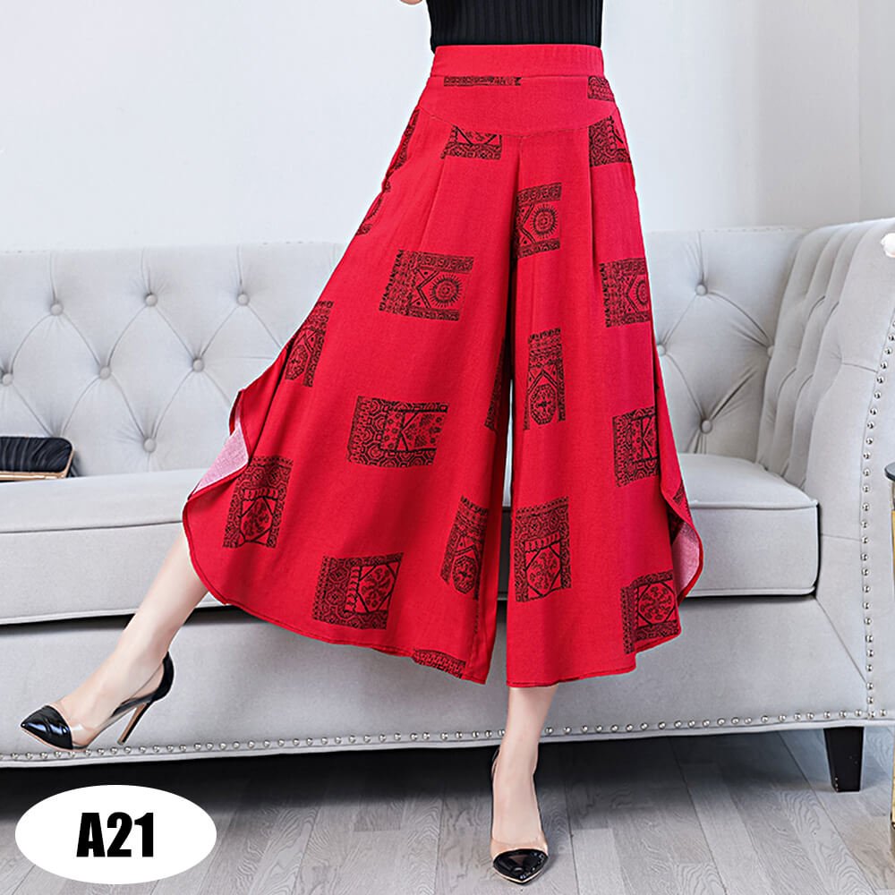 Womens High Waist Casual Wide Leg Pants