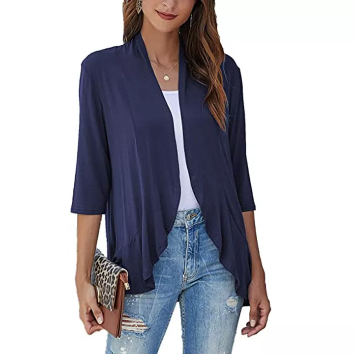 WOMENS CASUAL LIGHTWEIGHT OPEN FRONT CARDIGANS