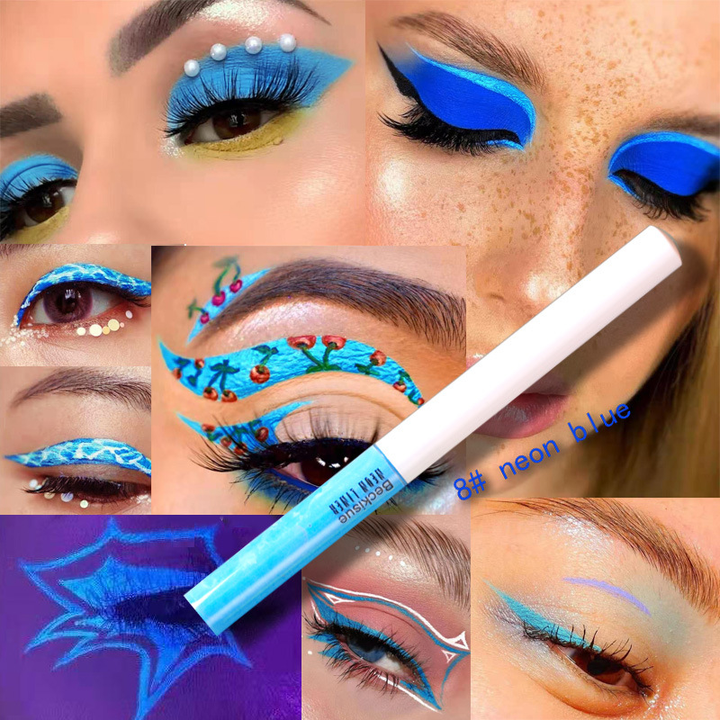 Rainbow Neon Eyeliner Flurescent Waterproof Eyeliner Pen