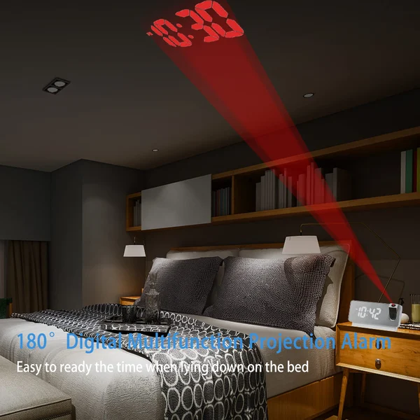 Mirror projection alarm clock