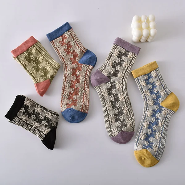 womens floral cotton socks