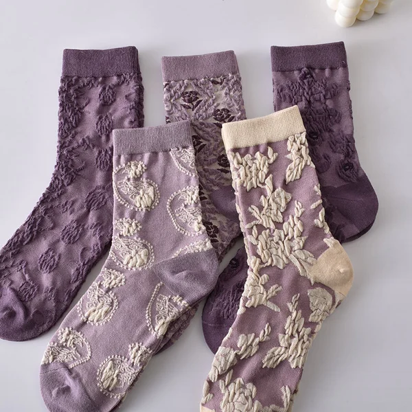 womens floral cotton socks