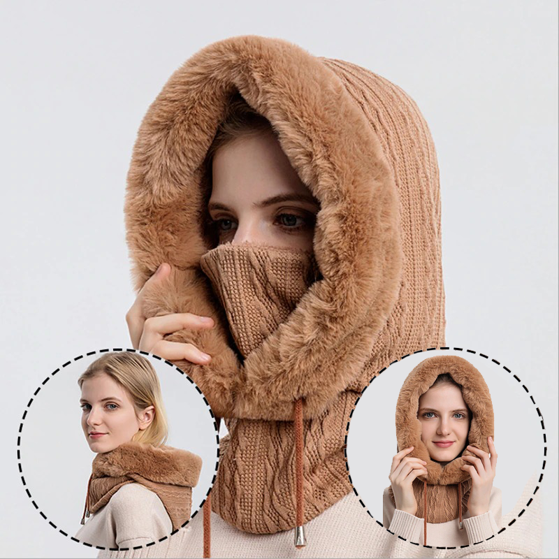 Winter Knit Set Unisex Warm Wind Proof Cap