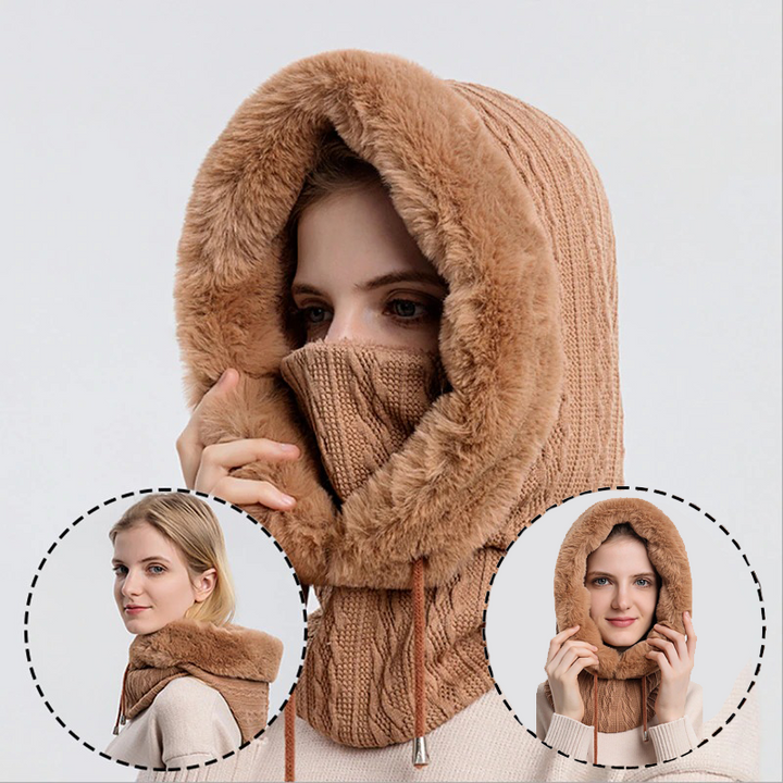 Winter Knit Set Unisex Warm Wind Proof Cap