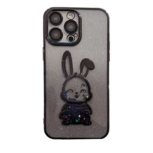Gradient Glitter Quicksand Rabbit Case Cover For iPhone