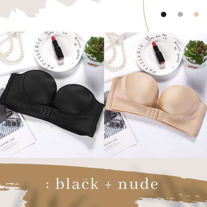 FRONT BUCKLE STRAPLESS ULTRA LIFT BRA