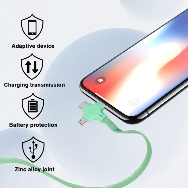 3 in 1 Rechargeable USB Fast Charging Cable  Mobile Stand