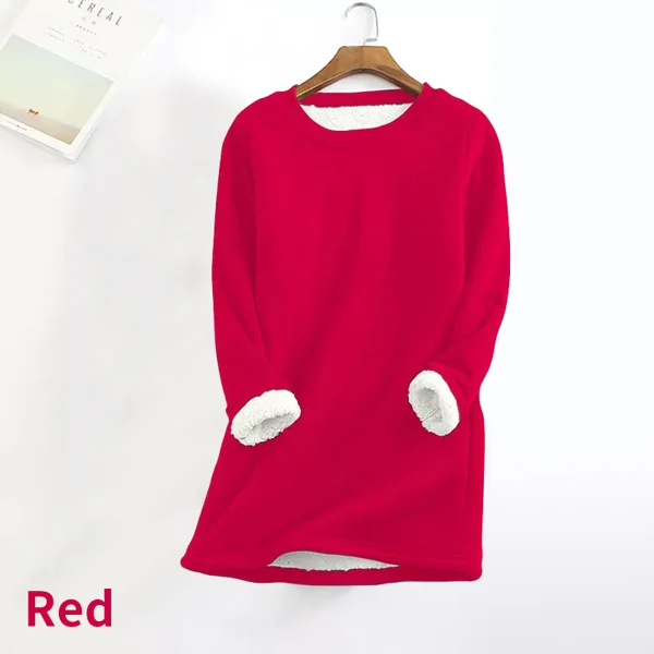Womens NEW Casual Cotton Round Neck Solid Sweatshirt