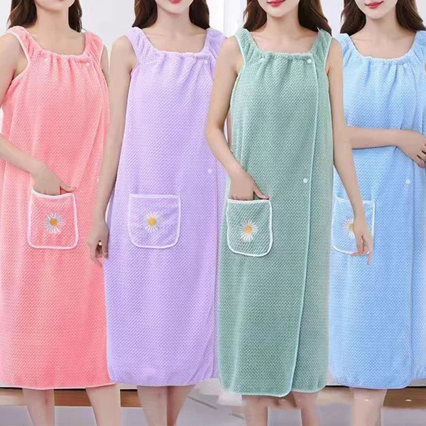 Quick Dry Absorb Water Wearable Bathrobes