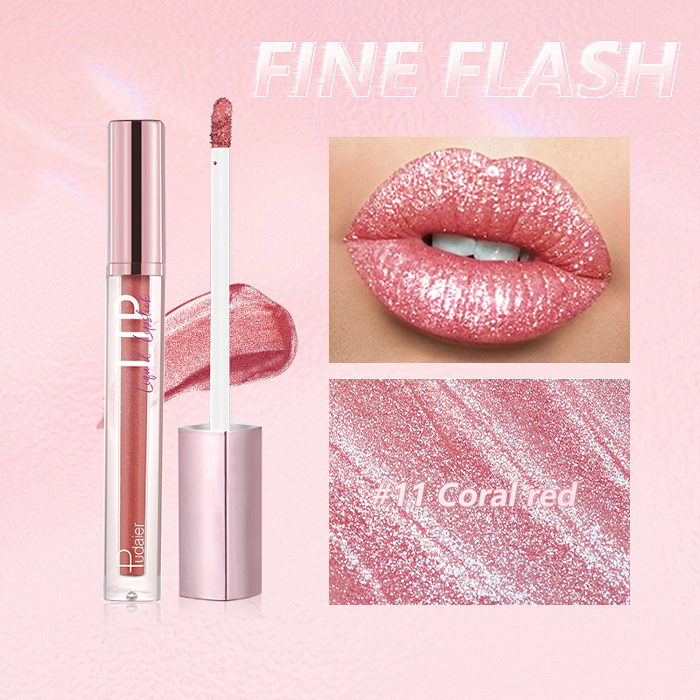 12 Color New Matte Fine Glitter Lip Gloss Cream Waterproof