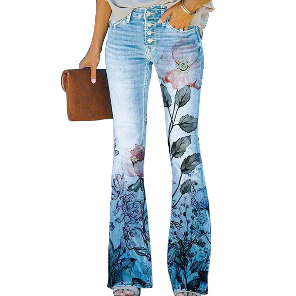 4 Button Flare Jeans