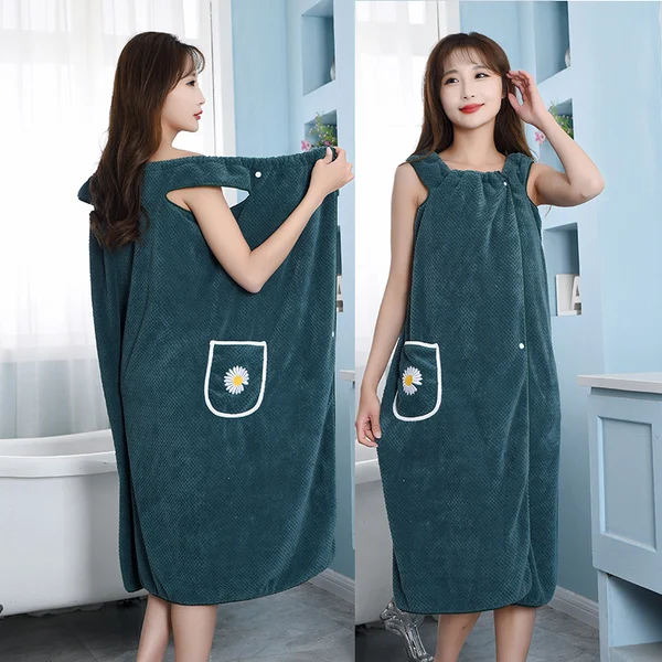 Quick Dry Absorb Water Wearable Bathrobes