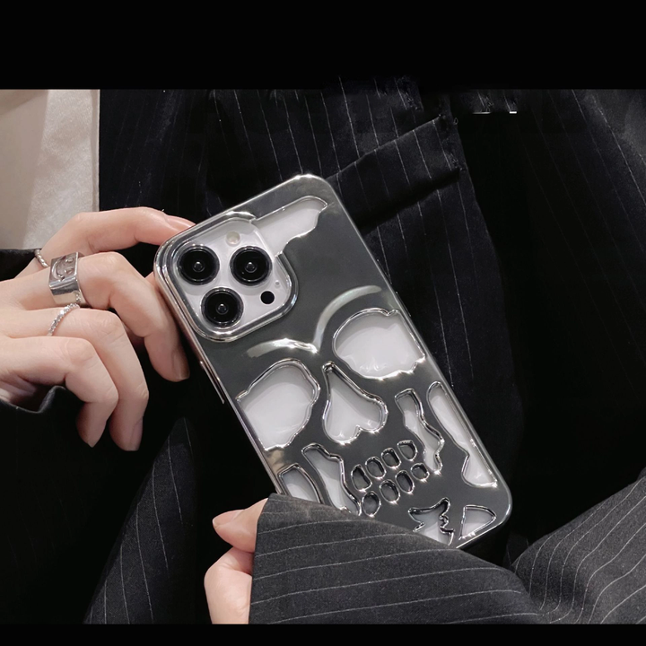 Plated Skull Case Cover For iPhone