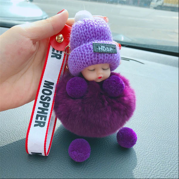 Super Cute Furry Doll Keychain