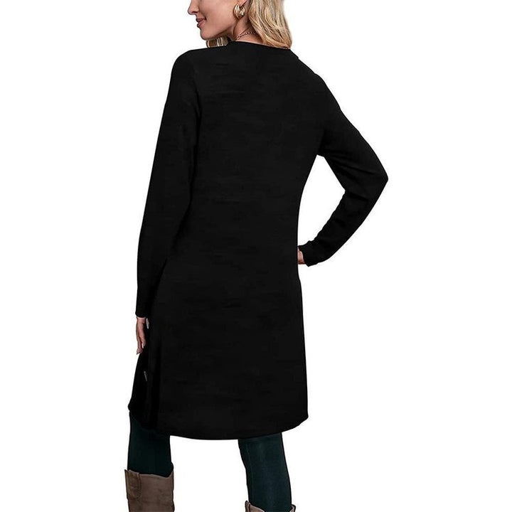 BUTTONED POCKET CASUAL LOOSE DRESS