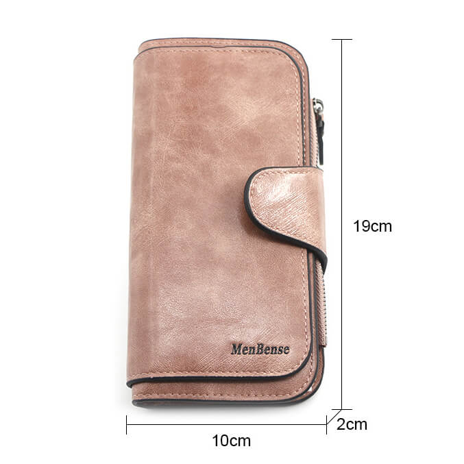 Leather Zipper Long Wallet Card Holder Viconchic