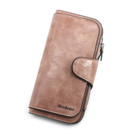 Leather Zipper Long Wallet Card Holder Viconchic