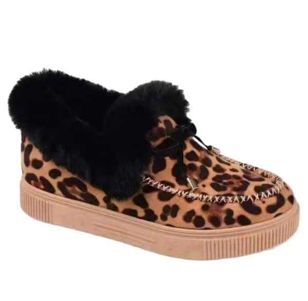 ⚡Womens boots round head thick sole⚡Wool thick warm cotton shoes