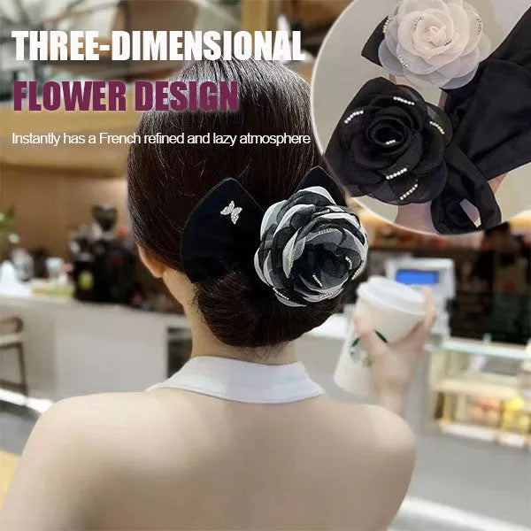 Exquisite Big Flower Deft Bun