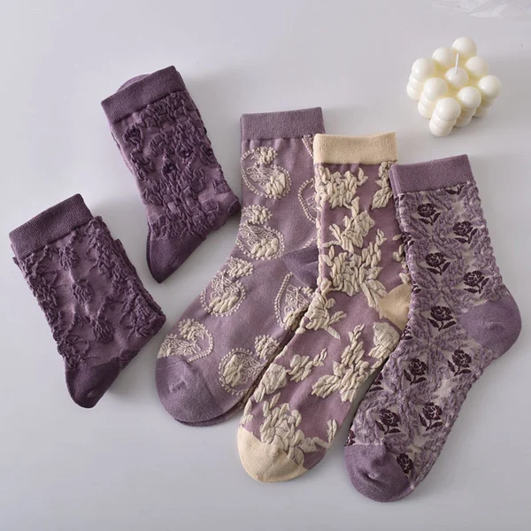womens floral cotton socks