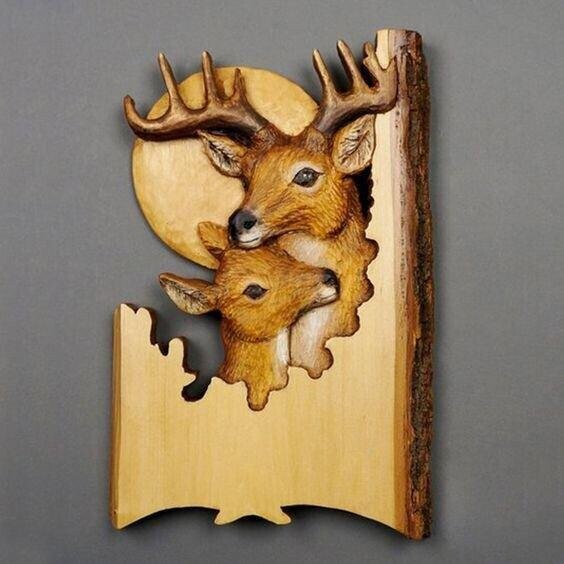 Animal Carving Handcraft Wall Hanging