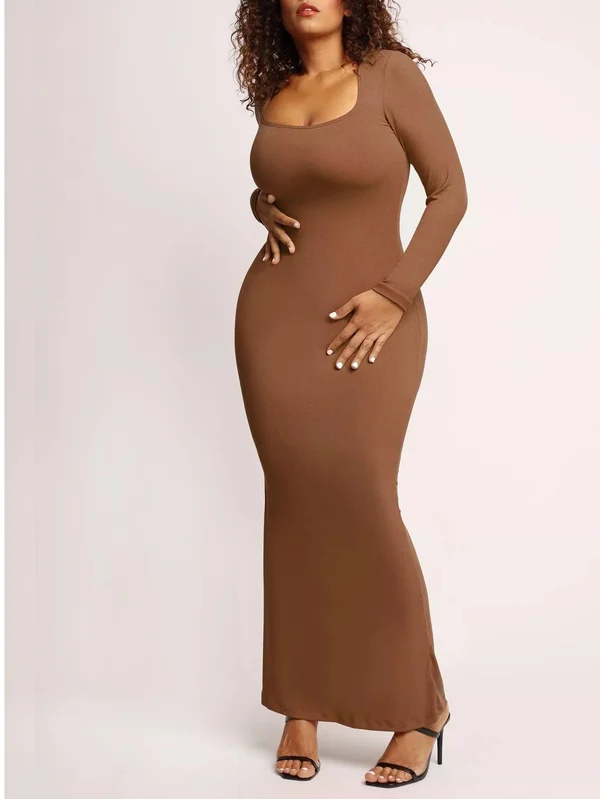 BUILT IN SHAPEWEAR MODAL SOFT LOUNGE DRESSES