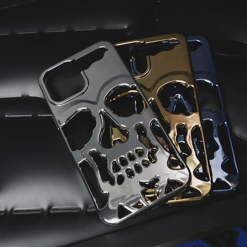 Plated Skull Case Cover For iPhone