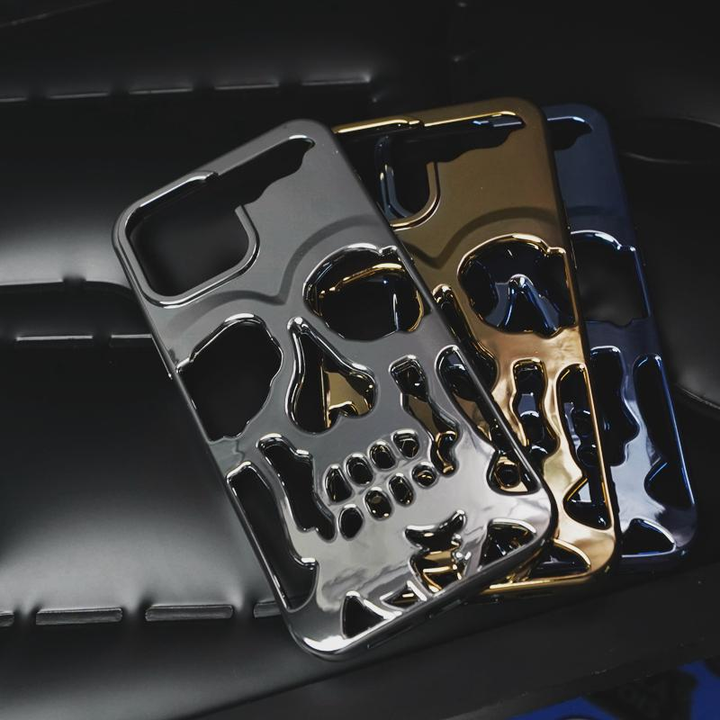 Plated Skull Case Cover For iPhone