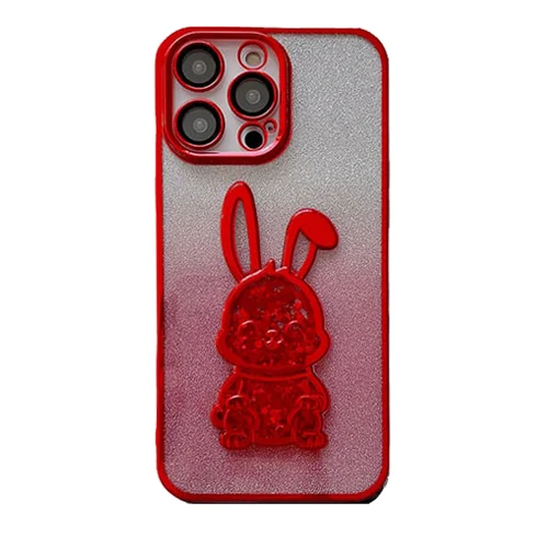 Gradient Glitter Quicksand Rabbit Case Cover For iPhone