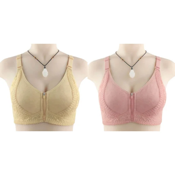 Womens zip front closure plus size bra