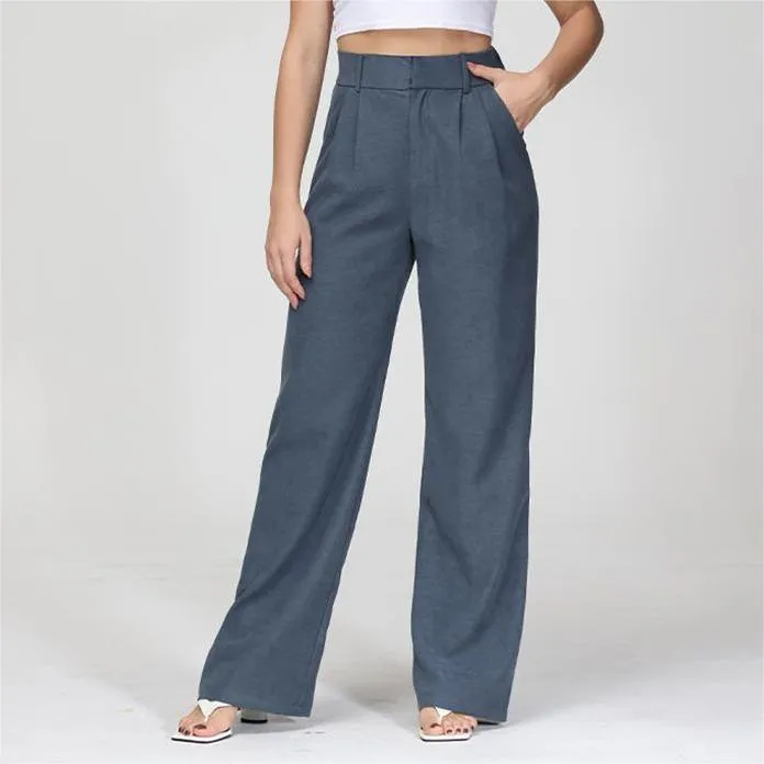 HIGH WAIST TAILORED WIDE LEG PANTS