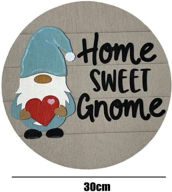 Cute 3D Seasonal Interchangeable Gnome Door Hanger