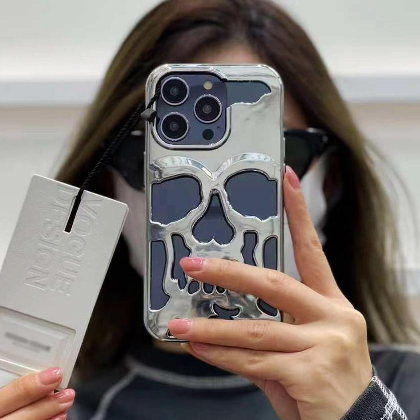 Plated Skull Case Cover For iPhone