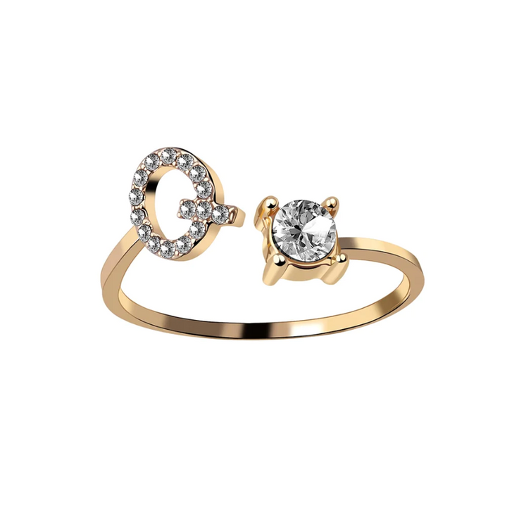 Initial Letter Ring with Zirconia