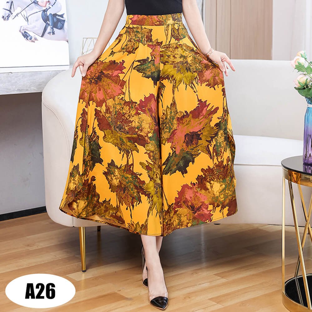 Womens High Waist Casual Wide Leg Pants