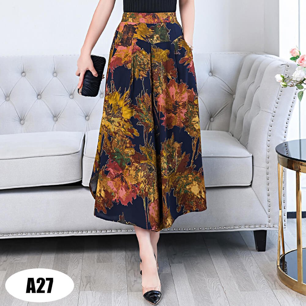 Womens High Waist Casual Wide Leg Pants