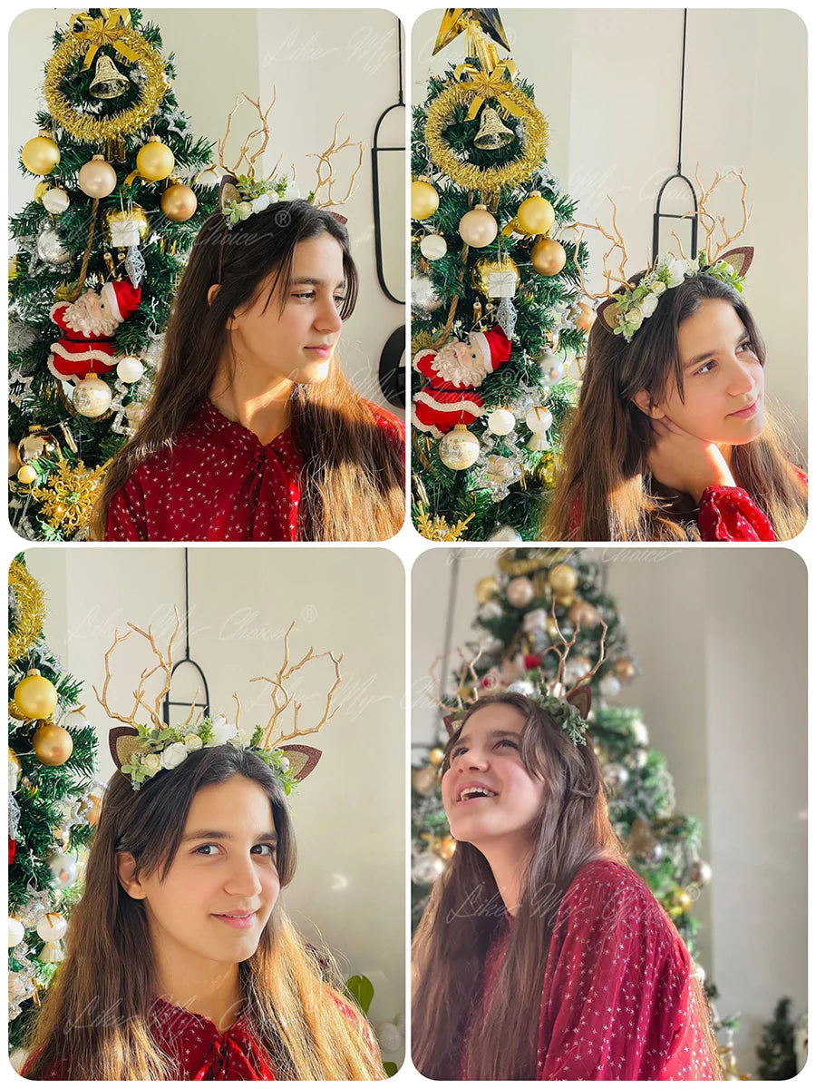 Reindeer Headband-Christmas Reindeer Antler