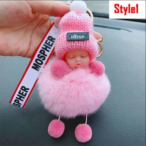 Super Cute Furry Doll Keychain